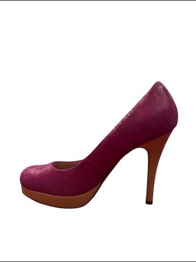 Cole Haan Pink Textured Leather Platform Pumps Heels Size 9B